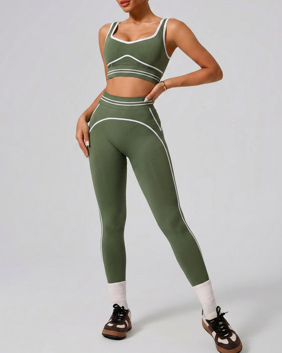 Set Sport Tank Hög Midja Yoga