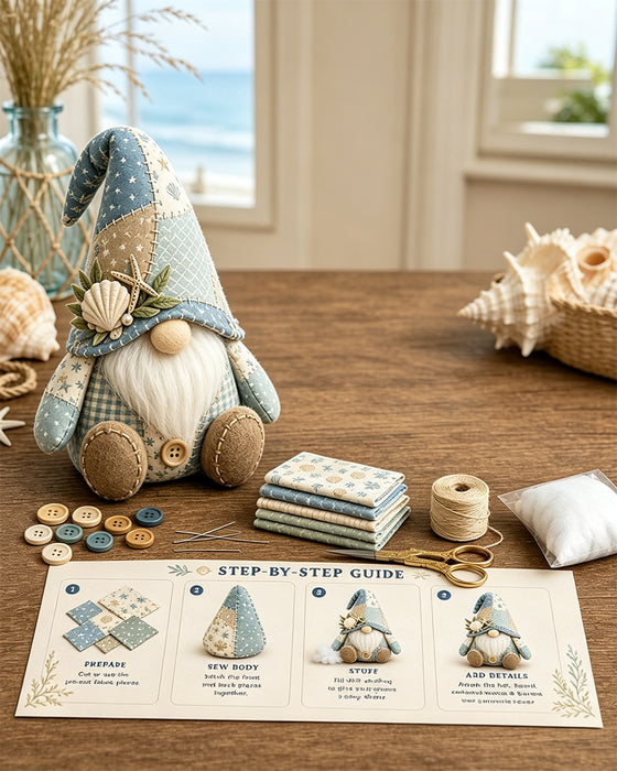 🧵 DIY Lapptäckes Tomte Kit – Skapa Din Egen Bedårande Tomte 🧙‍♂️
