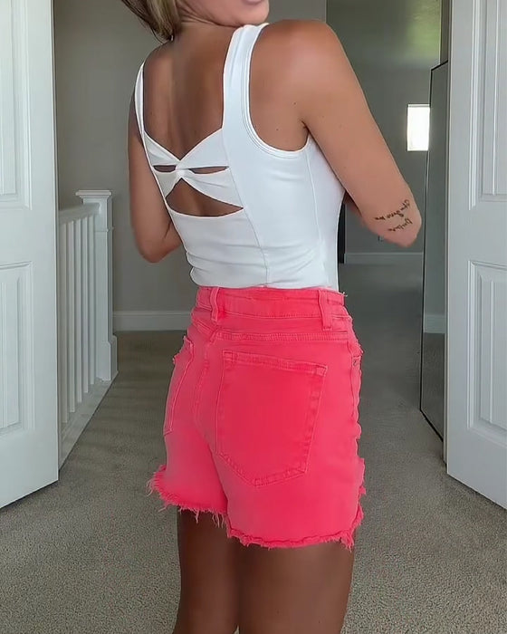 Tank Top Rygg Twist Knut Inbyggd BH