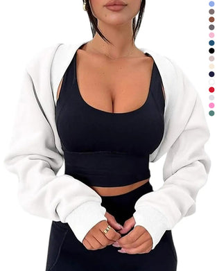 Sweatshirt Kort Kapuschongkappa Med Huva