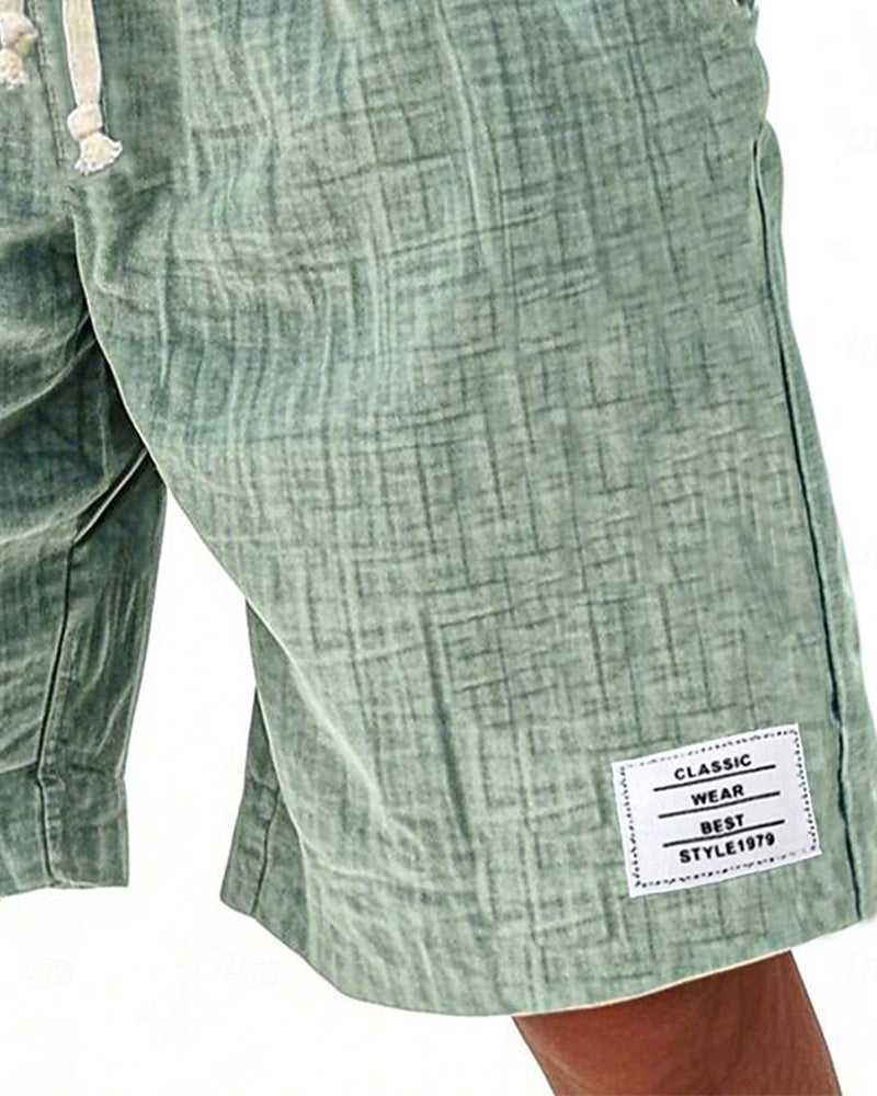 Herr Shorts Texturerad Dragsko Casual