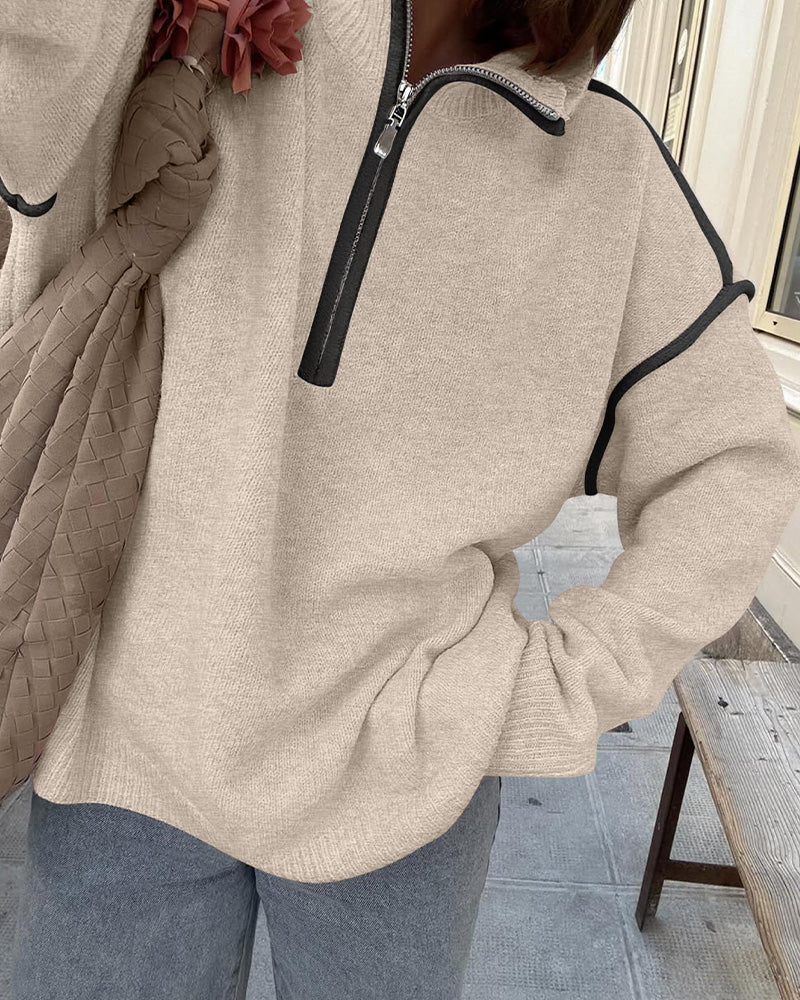 Sweatshirt Slag Dragkedja Linje