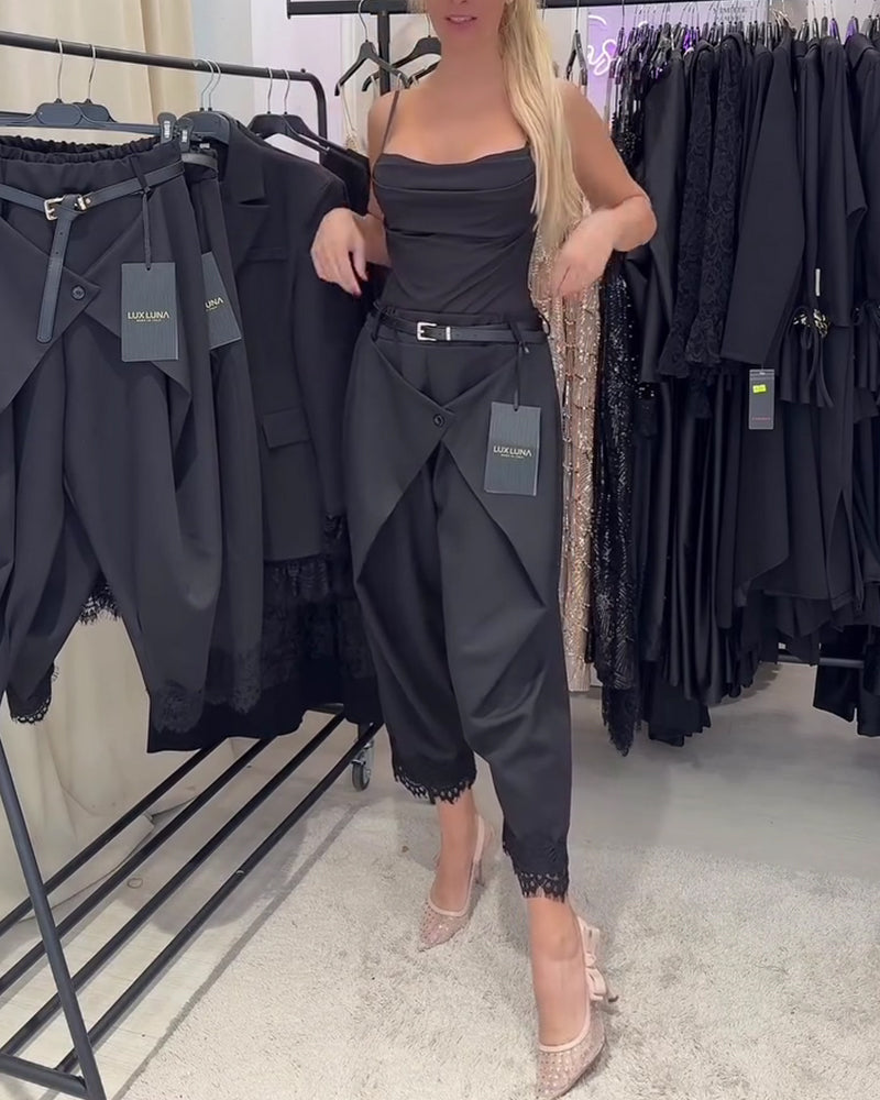 Byxor Modig Spets Sömnad Harem