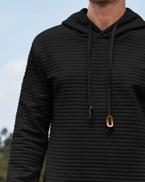 Hoodie Herr Huvförsedd Solid