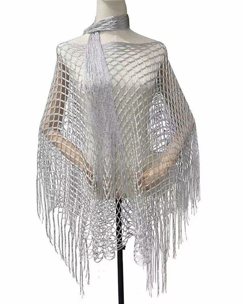 Pullover Fringe Mesh Urholkning