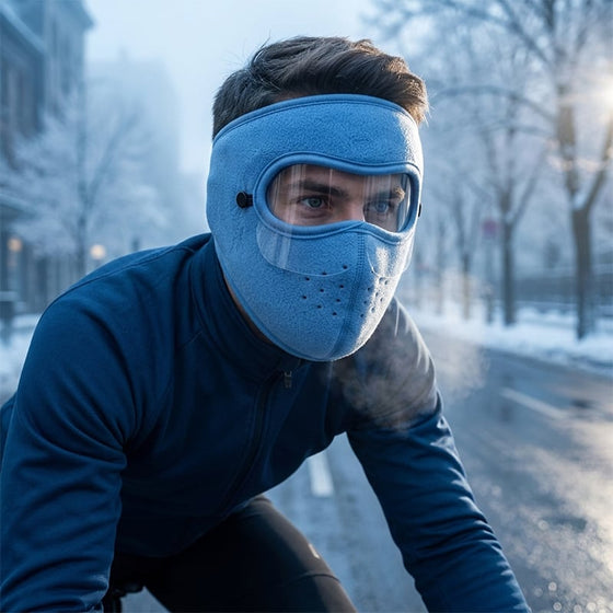 Termiskt Öronskydd Vinter Ansiktsmask Med Skyddande Visir