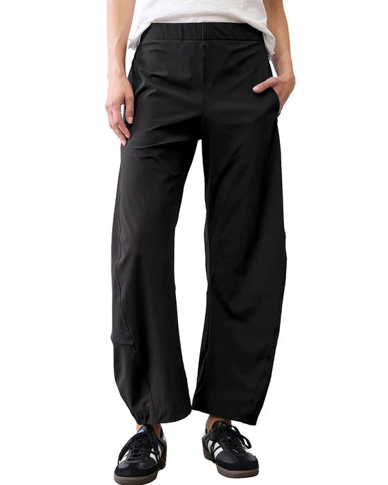 Pants Solid Färg Hängande Ficka Kapade
