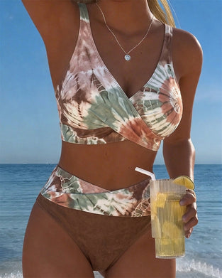 Bikini Gradient Korsstygn Färgblock
