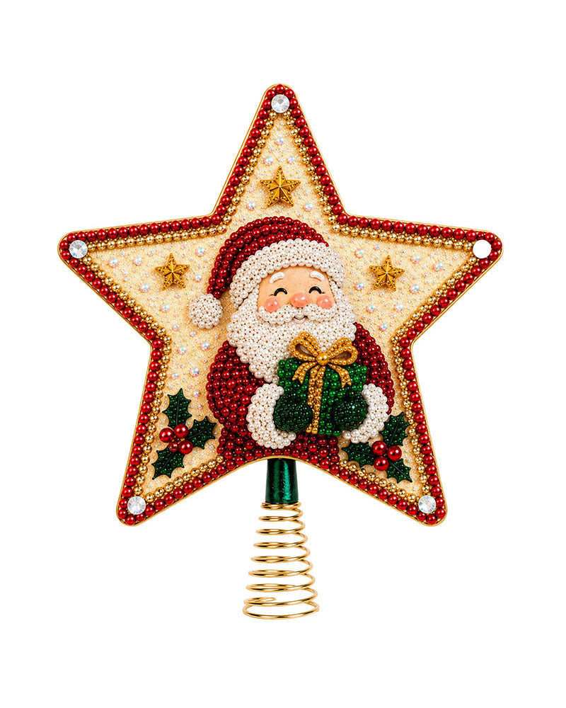 DIY Femuddig Stjärna Diamantmålning Julgranstopp