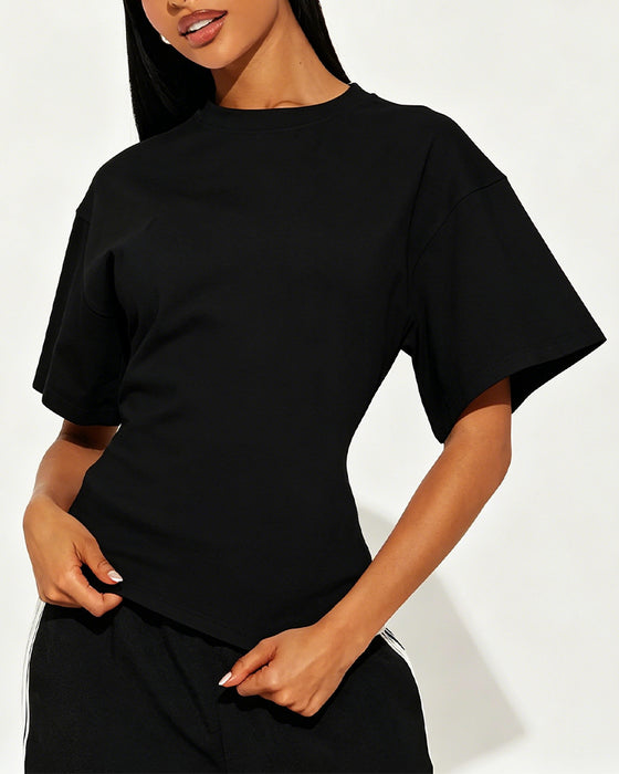 T-Shirts Lös Drop Axel Bak Dragkedja