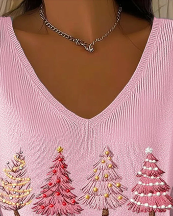 V-Ringad Långärmad Tröja