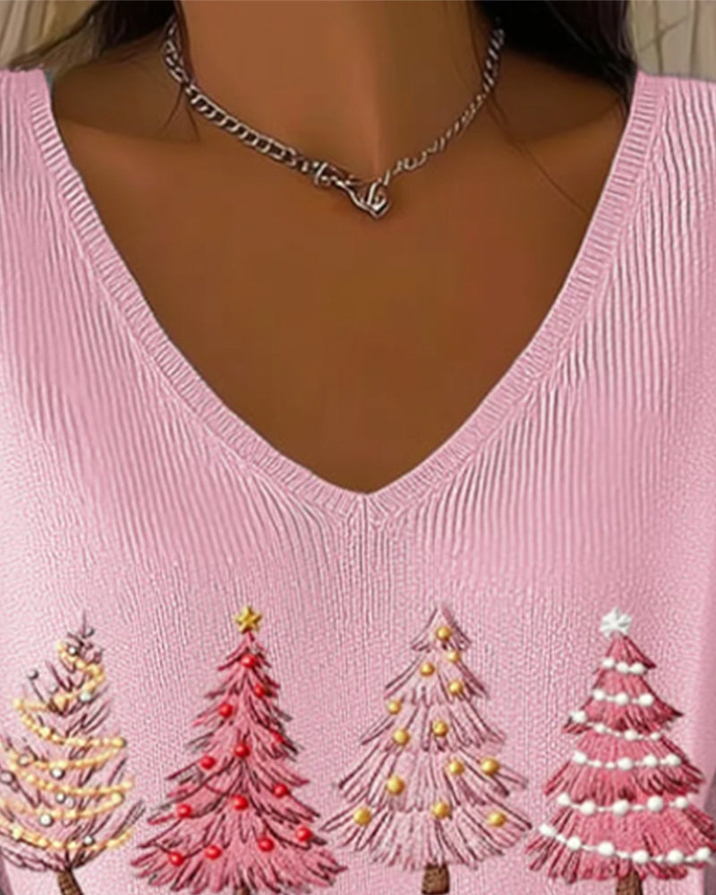 V-Ringad Långärmad Tröja