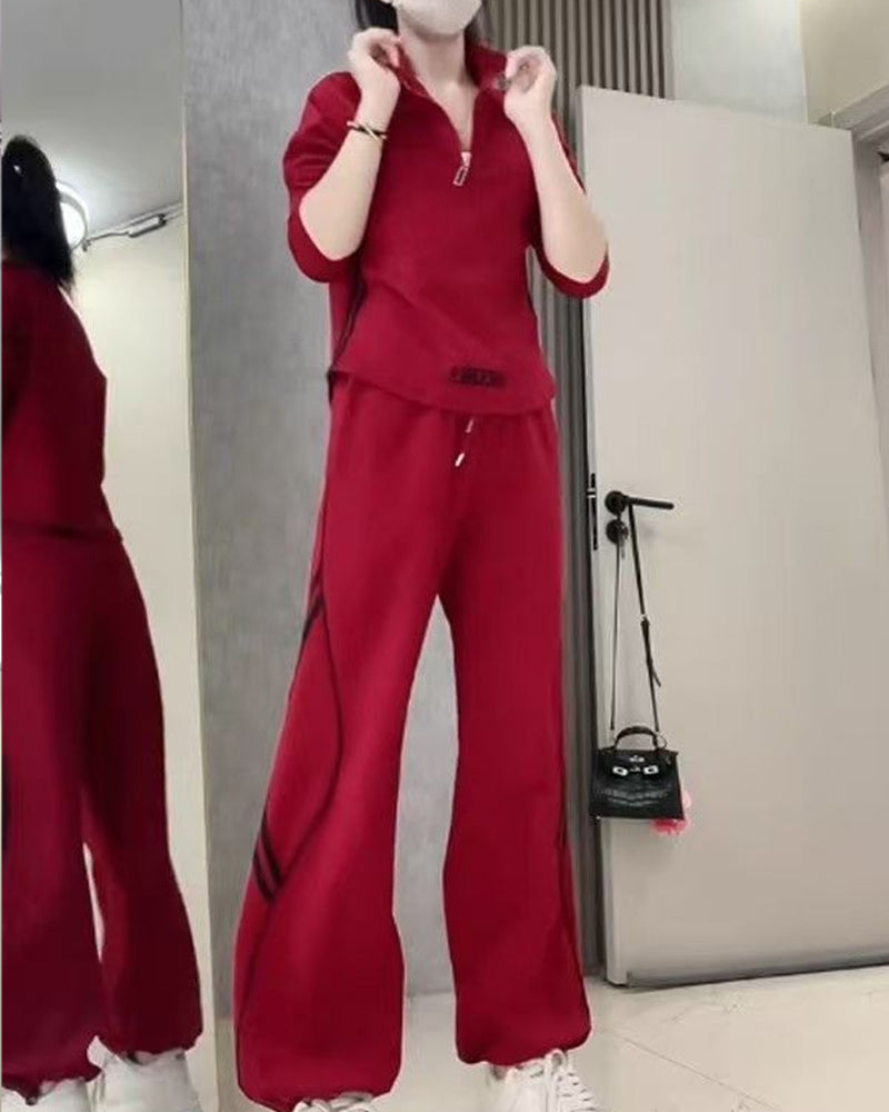 Tvådelade Set Avslappnad Sport Figursmickrande