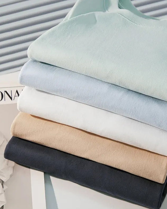 T-Shirt Herr Rund Halsning Långärmad Slits