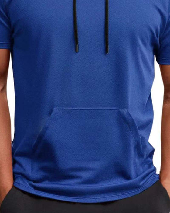 T-Shirt Hoodie Snabbtorka Kort Ärm