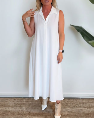 Klänning Kappa V-ringning Ärmlös