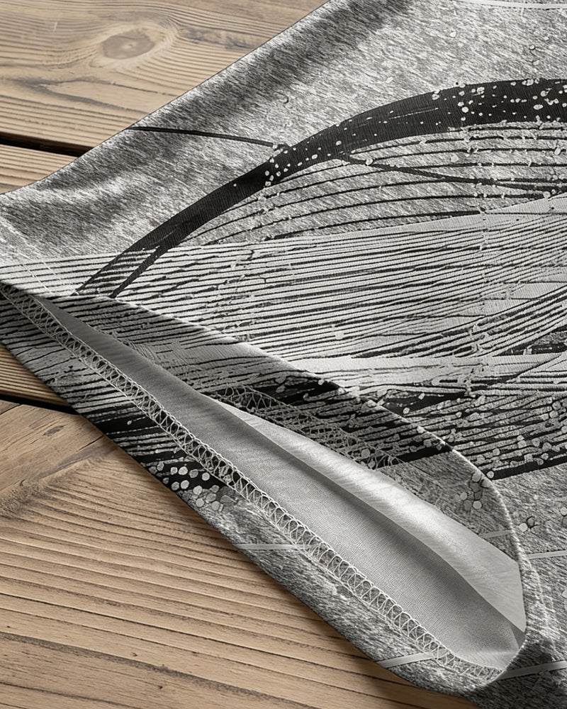 Topp Oregelbundet Långärmat Tryckt