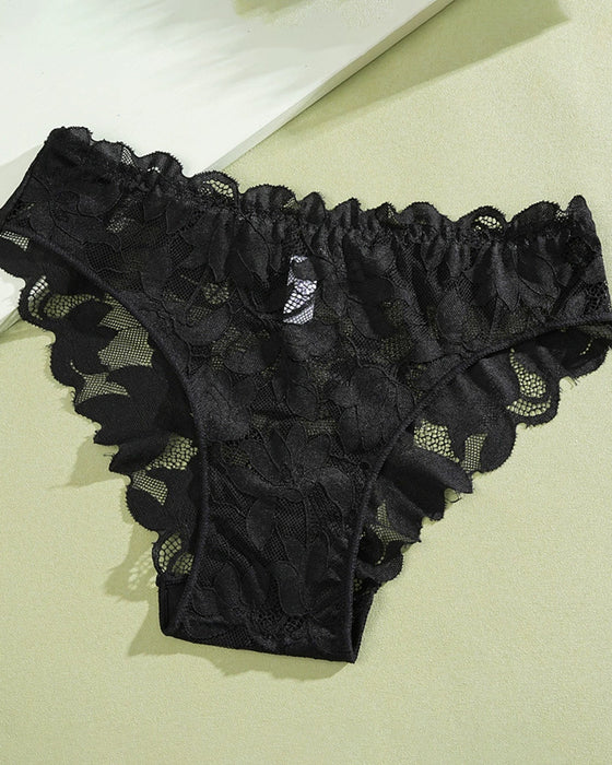 Spets Trosor För Kvinnor I Halvtransparent Material