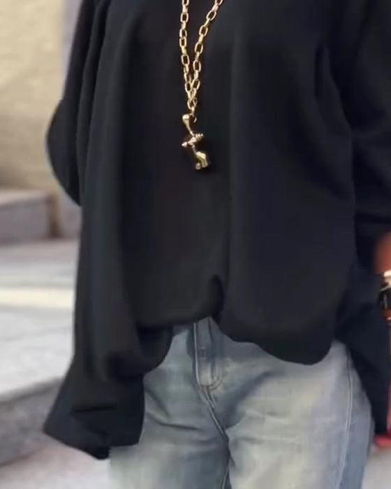 Topp Enfärgad Lös Asymmetrisk