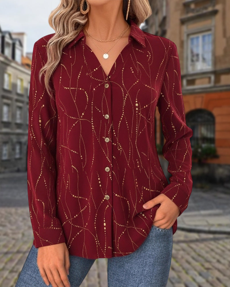 Top Med Sömnad-Punkt Detalj, Lös Passform