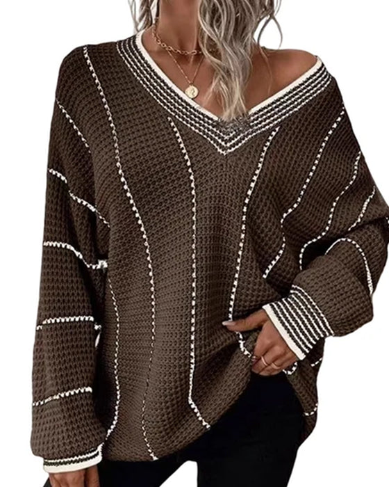 Pullover Tröja Casual Loose Fit Rand