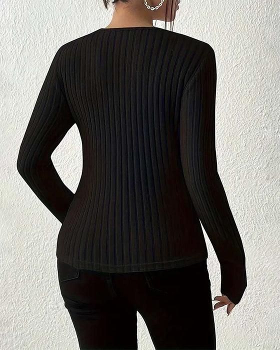 Blus V-Ringad Långärmad