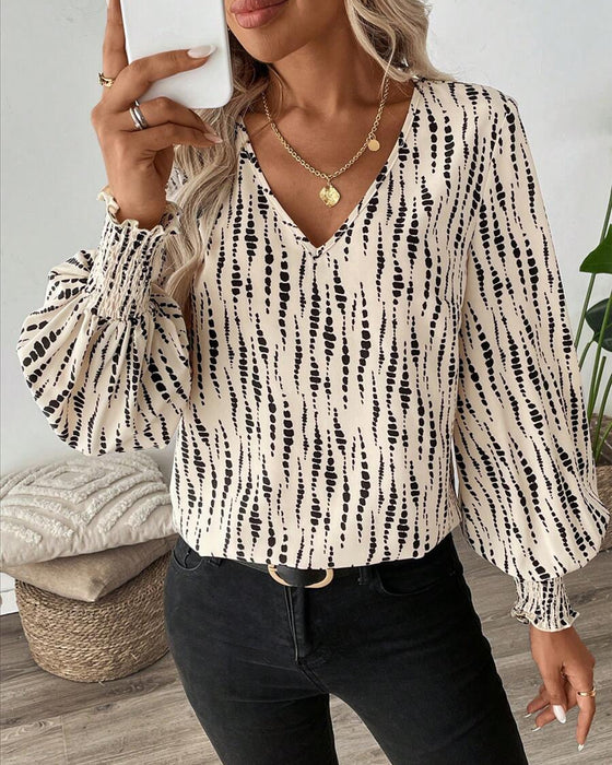 Blus V-Ringad Casual