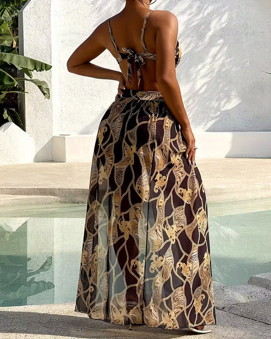 Bikini Leopardtryck Kedjetryck