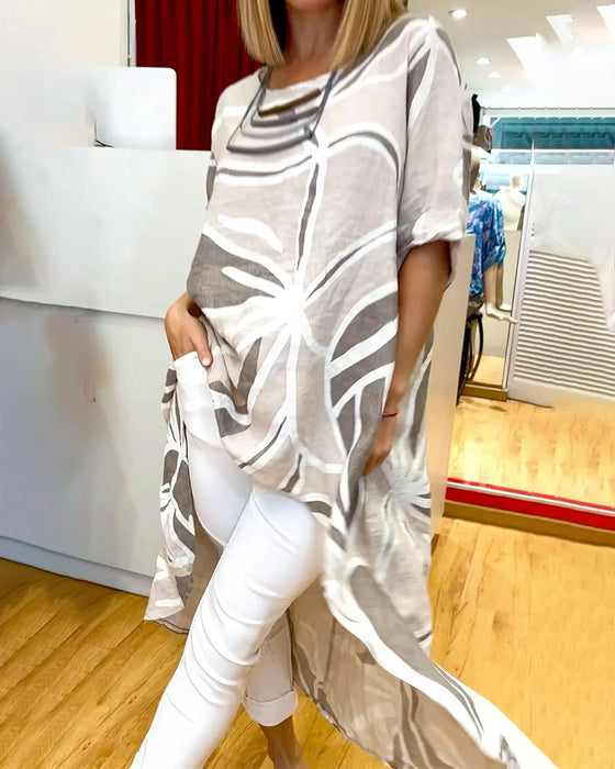 Topp med lös, oregelbunden passform