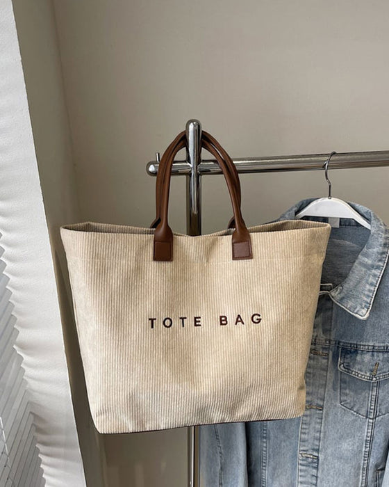 Väska Bokstavstryck Tote