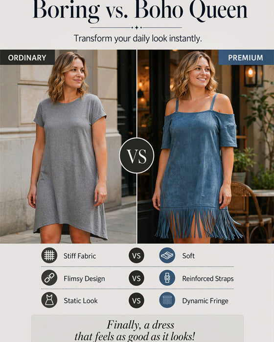 Klänning Spagettiband Fjäril Solid Off-Shoulder