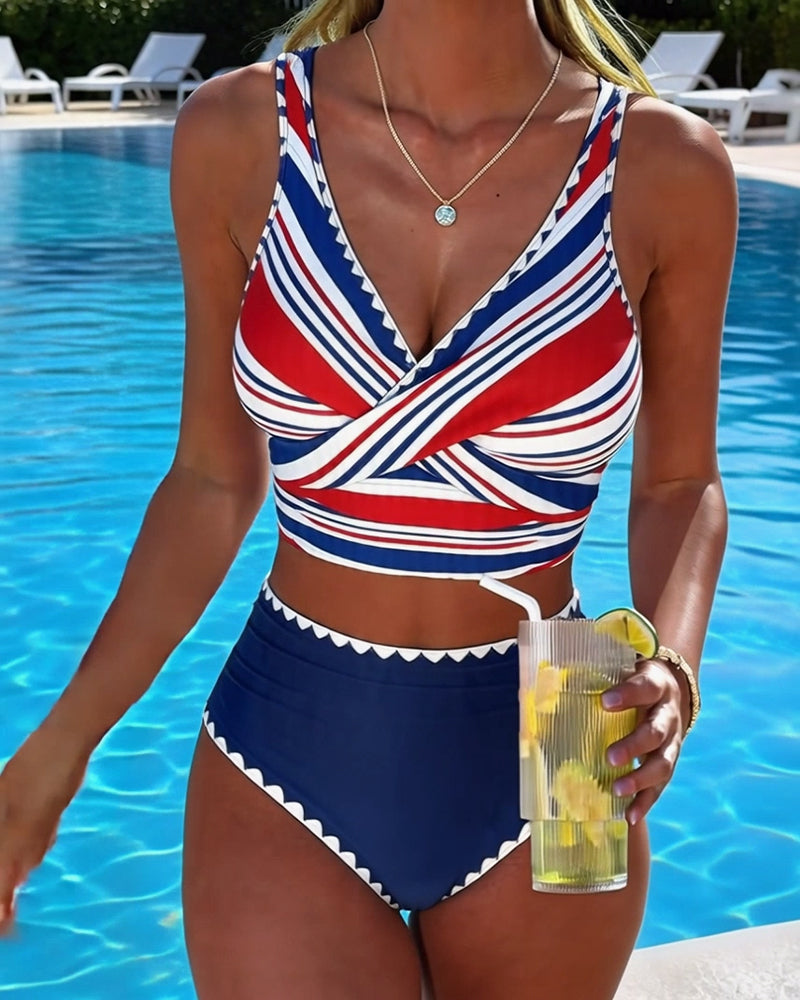 Bikini Kors-Rand V-ringning