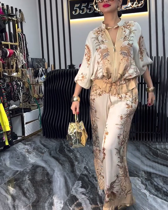 Kostym med Vida Ben Temperament Ståkrage Dragkedja