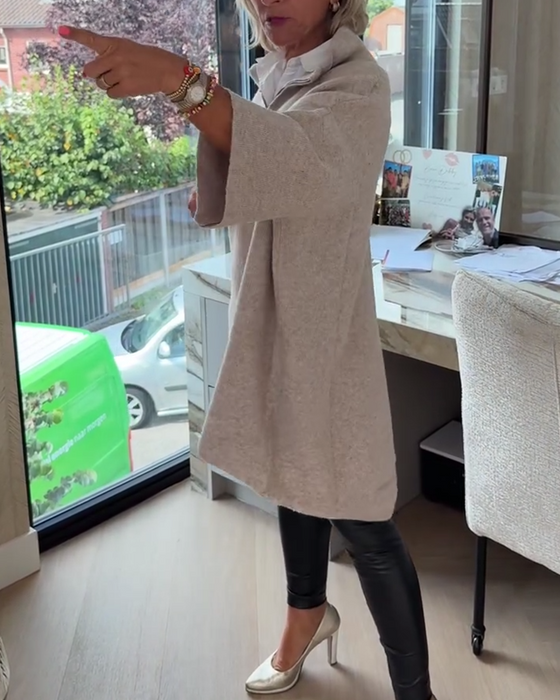 Pullover Ståkrage Halv Dragkedja Lös