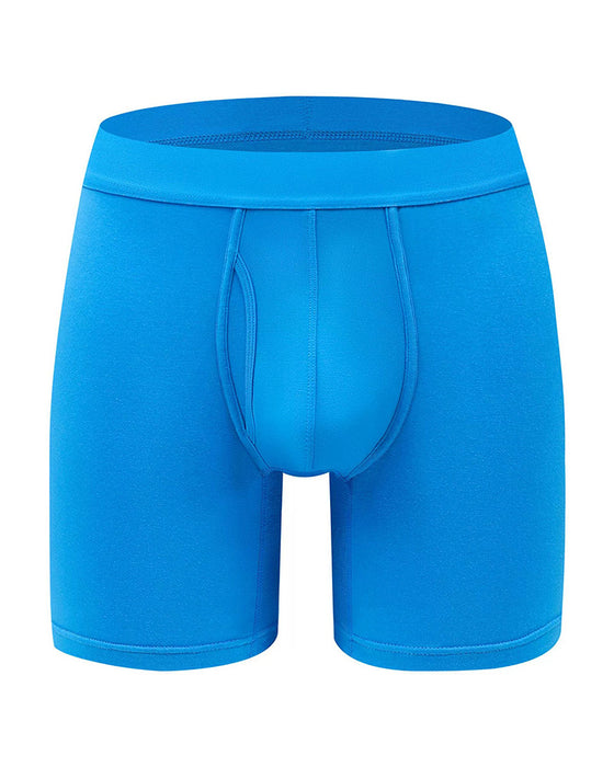 Herr Enfärgad Bambufiber Töjbar Boxershorts, Andningsbar Bekväm Underkläder För Dagligt Bruk, Casual Herr Underkläder För Alla Säsonger