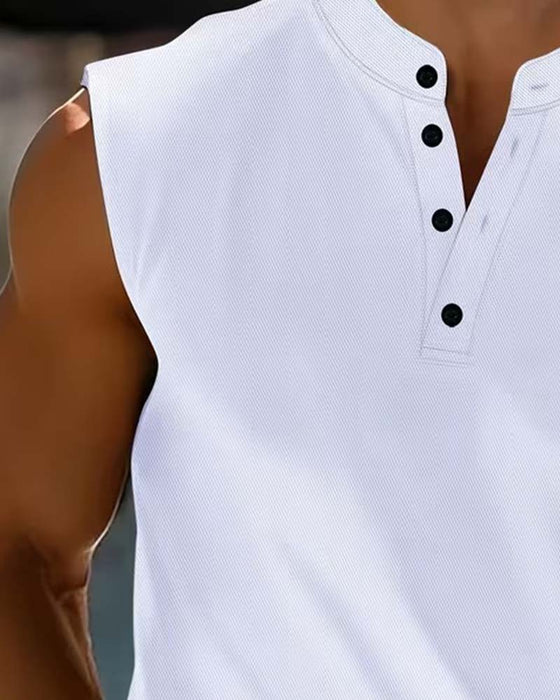 Linne Herr Henley Enfärgad Sport