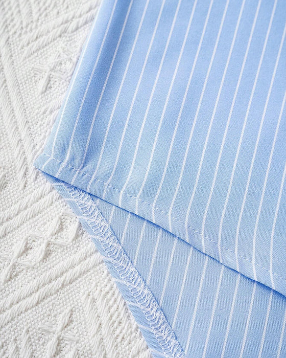 Randig topp med rund halsringning