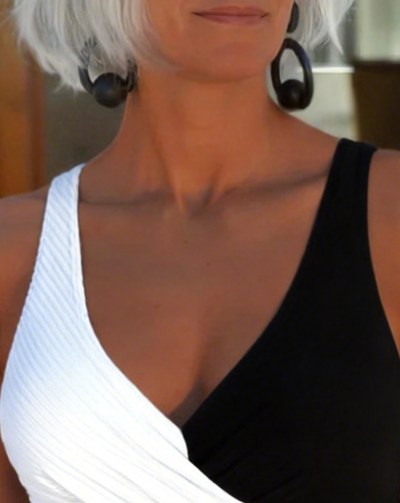 Hela Plagg Kors Färgblock