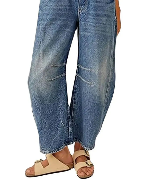 Jumpsuit Med Fickor Och Hängslen I Denim