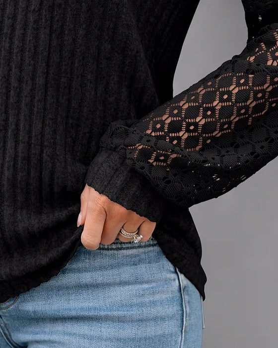 Topp V-halsning Borstad Armhålsrand