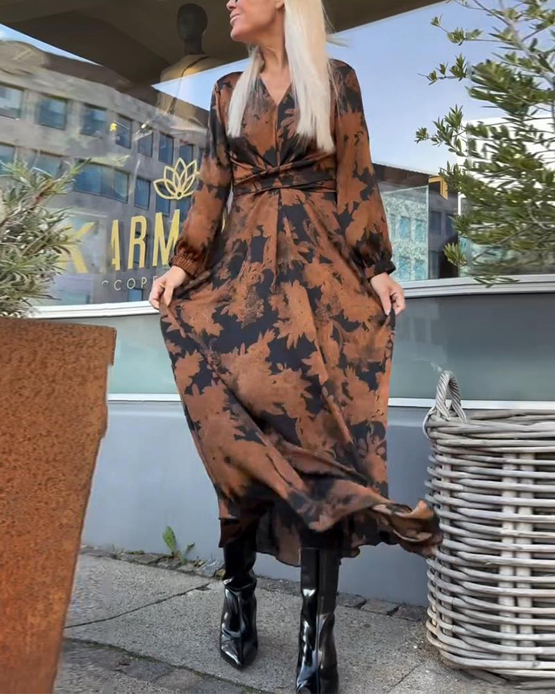 Klänning Med Lyktärmar Och Retrotryck