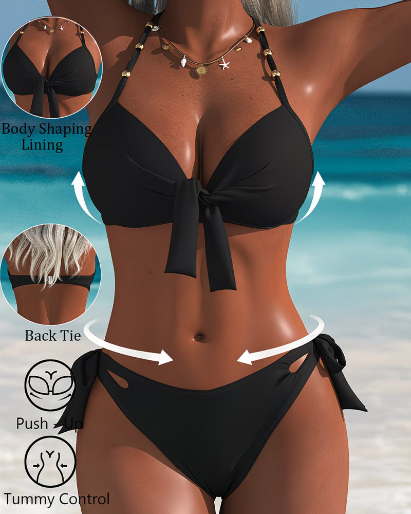 Bikini Sexig Solid Halter