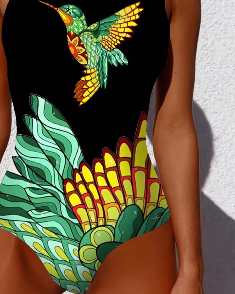 Hela Plagg Kolibri Blommig