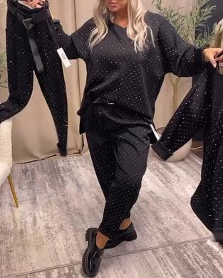 Kostym Med Rund Hals Temperament Fritid