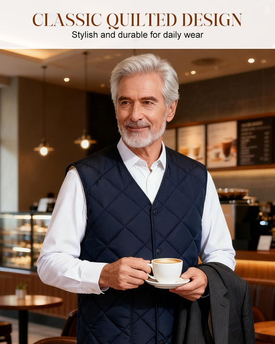 Herr Väst Casual Quiltad Termofodrad
