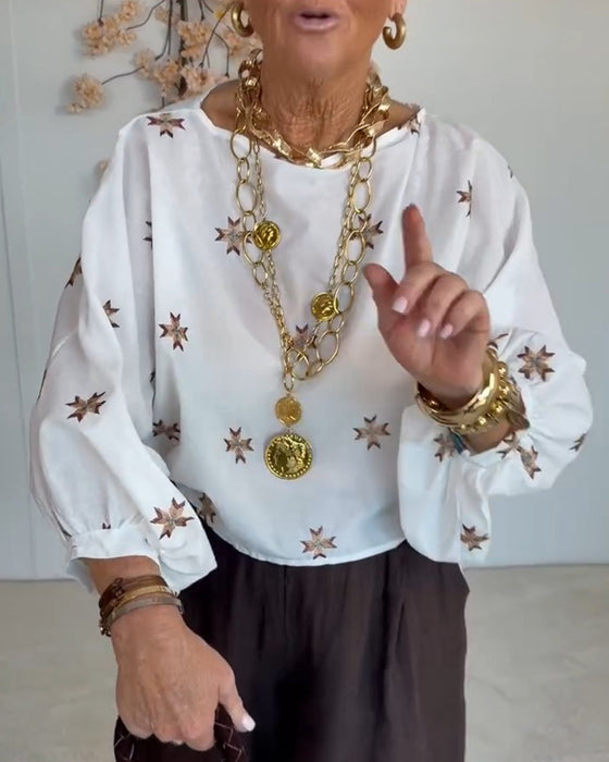 Blus Löss Sluttande Axel