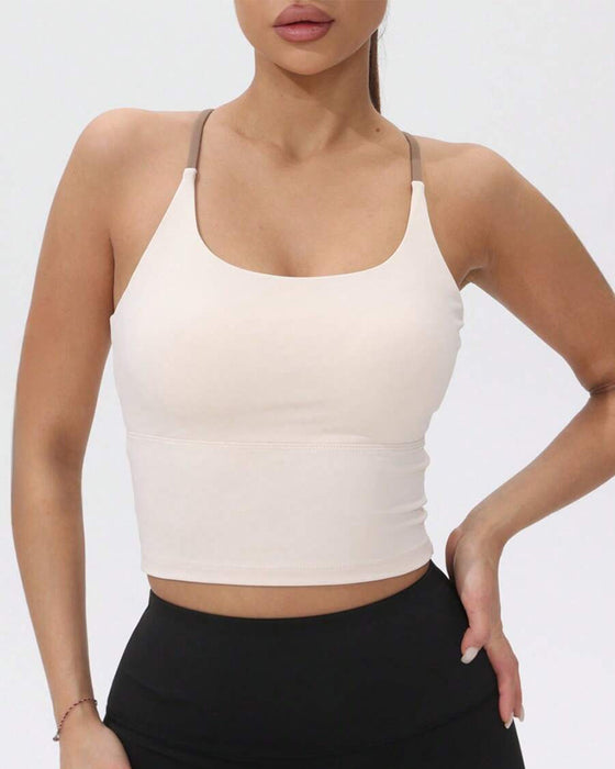 Linne Sport Med Inbyggd Bröstpad