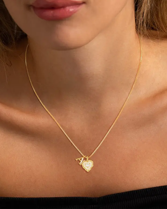 A–Z Mikropave Bokstavspendel Halsband
