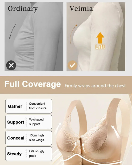 Bh Framknäppning Satäng Spets