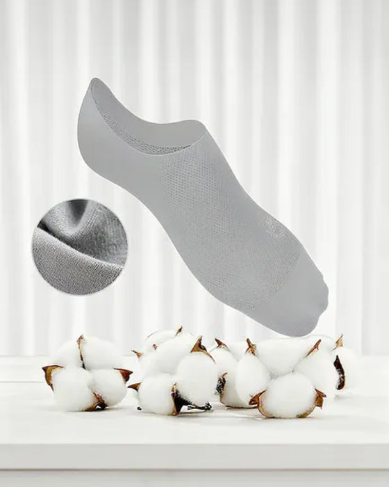 Ultratunna Linersockor Halkfria I Kammad Bomull, Osynliga Strumpor